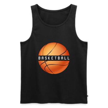 basketball - Men's Premium Organic Tank Top - black - Front - Michal (187cm)