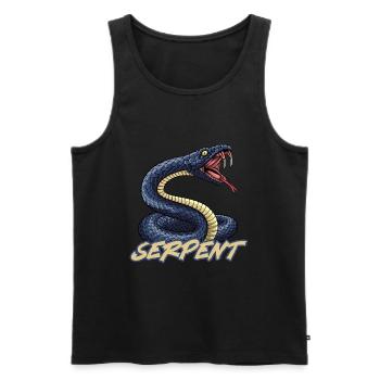 Schlange - Männer Premium Bio Tank Top - Schwarz - Vorne - Michal (187cm)