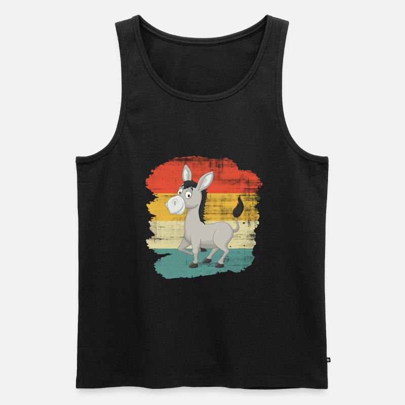 Esel - Männer Premium Bio Tank Top - Schwarz