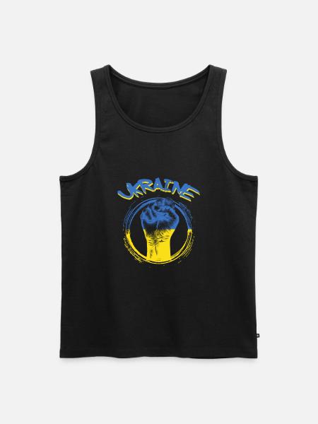 Ukraine - Men's Premium Organic Tank Top - black