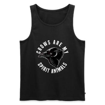 crow - Men's Premium Organic Tank Top - black - Front - Michal (187cm)