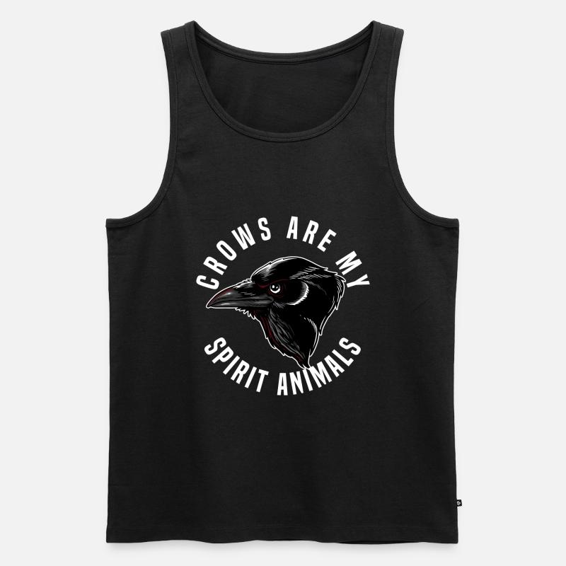 Krähe - Männer Premium Bio Tank Top - Schwarz