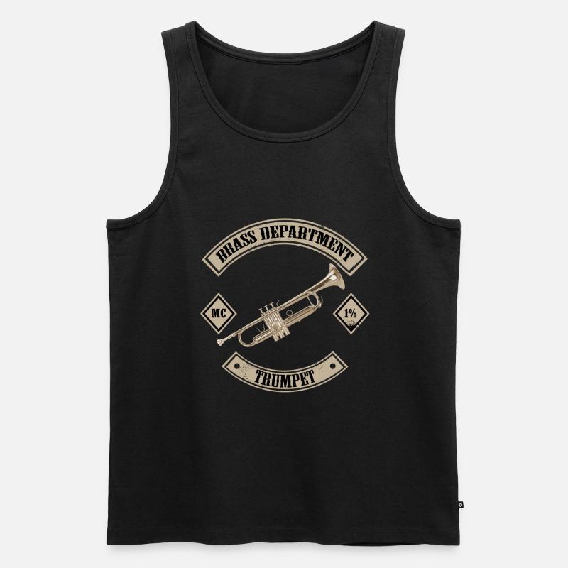 Trompete - Männer Premium Bio Tank Top - Schwarz