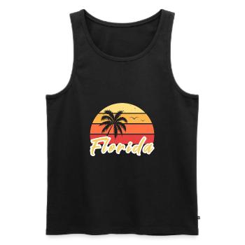 Florida - Men's Premium Organic Tank Top - black - Front - AI Model Male 178 light (178cm)