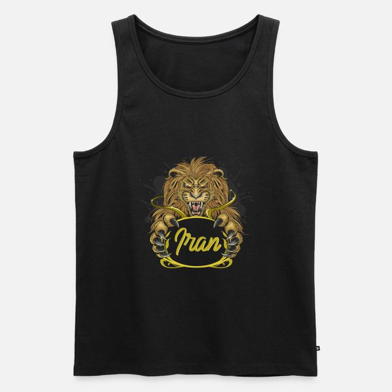 Iran - Männer Premium Bio Tank Top - Schwarz