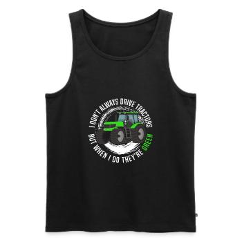 Grüner Traktor - Männer Premium Bio Tank Top - Schwarz - Vorne - AI Model Male 178 light (178cm)