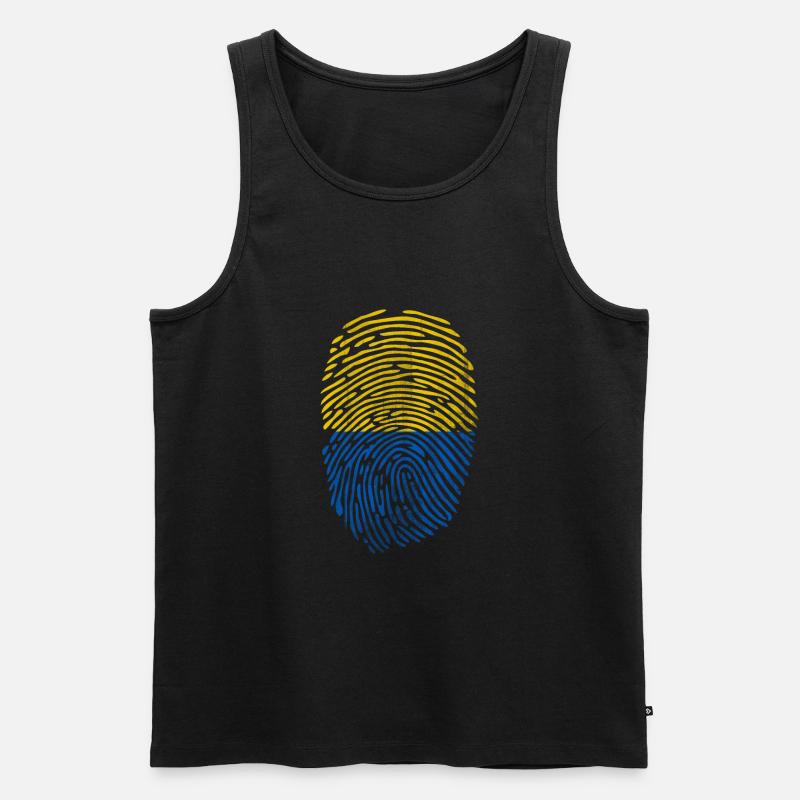 Ukraine - Männer Premium Bio Tank Top - Schwarz