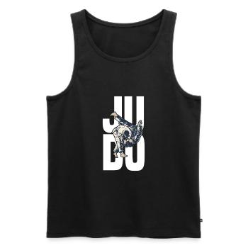 JUDO - Débardeur bio Premium Homme - noir - Devant - Michal (187cm)