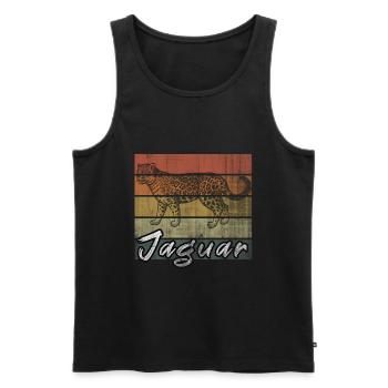Jaguar - Männer Premium Bio Tank Top - Schwarz - Vorne - Michal (187cm)
