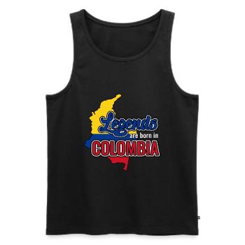 Kolumbien - Männer Premium Bio Tank Top - Schwarz - Vorne - Michal (187cm)