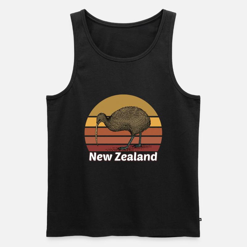 Neuseeland - Männer Premium Bio Tank Top - Schwarz