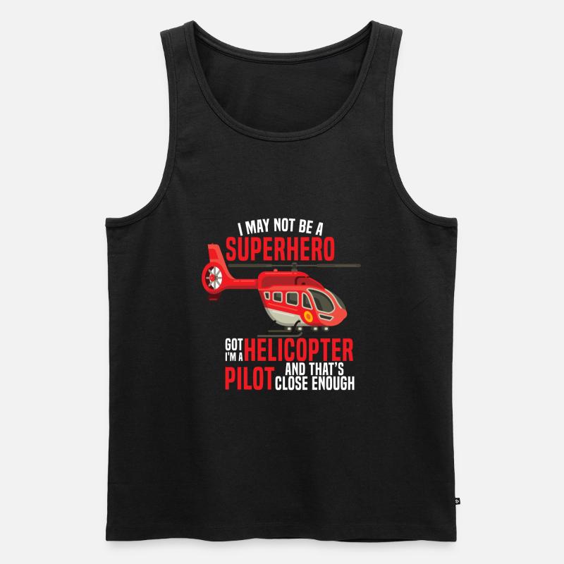 Hubschrauber - Männer Premium Bio Tank Top - Schwarz