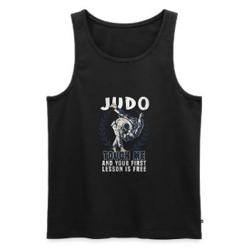 Judo - Débardeur bio Premium Homme - noir - Devant - AI Model Male 178 light (178cm)