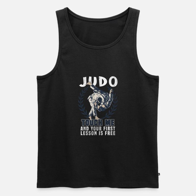 Judo - Männer Premium Bio Tank Top - Schwarz