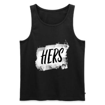 Pärchen Partnerlook Paar Geschenk His Hers Couples - Männer Premium Bio Tank Top - Schwarz - Vorne - Michal (187cm)