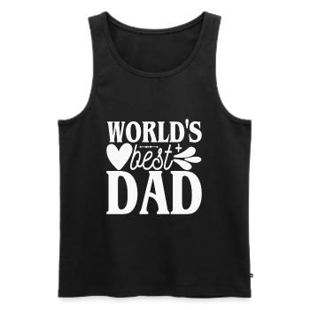 Le meilleur papa du monde - le meilleur papa du monde - - Débardeur bio Premium Homme - noir - Devant - Michal (187cm)