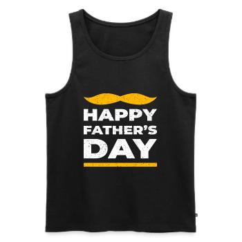 Father's Day - Men's Premium Organic Tank Top - black - Front - AI Model Male 178 light (178cm)