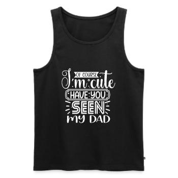 Natürlich bin ich süß - Männer Premium Bio Tank Top - Schwarz - Vorne - Michal (187cm)