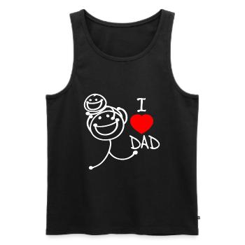 j’adore papa FR - Débardeur bio Premium Homme - noir - Devant - AI Model Male 178 light (178cm)