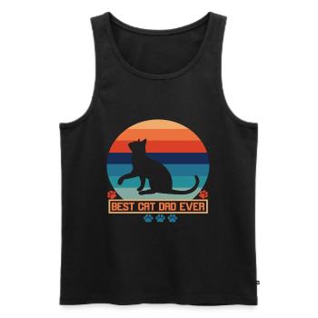 Vater der Katze - Männer Premium Bio Tank Top - Schwarz - Vorne - AI Model Male 178 light (178cm)