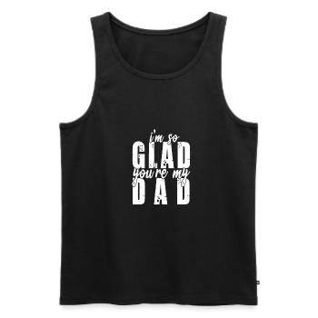 Vater zu Vater - Männer Premium Bio Tank Top - Schwarz - Vorne - AI Model Male 178 light (178cm)