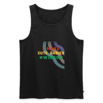 Father's Day dad dad dad dad dad dad dad - Men's Premium Organic Tank Top - black - Front - AI Model Male 178 light (178cm)