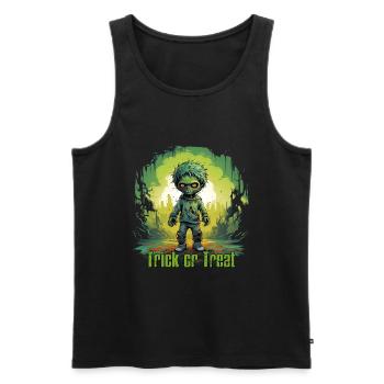 Zombie Halloween Kid Trick or Treat - Débardeur bio Premium Homme - noir - Devant - Michal (187cm)