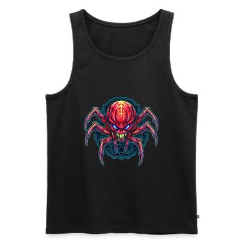 Buntes abstraktes Spinnen Design Spinnentiere - Männer Premium Bio Tank Top - Schwarz - Vorne - AI Model Male 178 light (178cm)