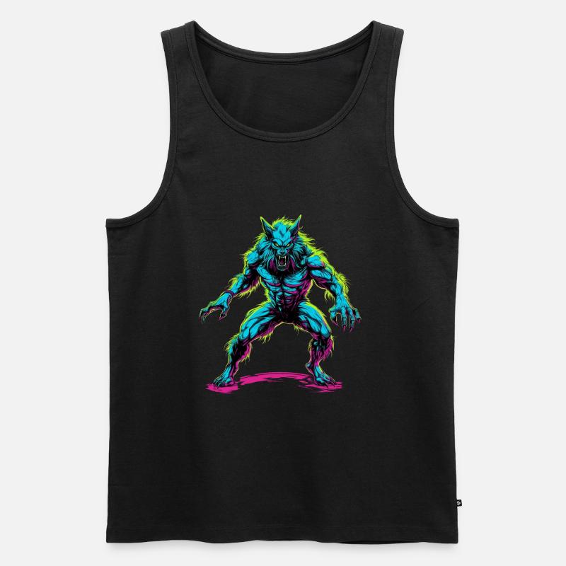 Werwolf Halloween Wolf Wolfsrudel - Männer Premium Bio Tank Top - Schwarz
