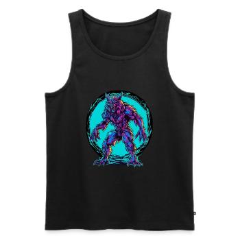 Werwolf Halloween Wolf Wolfsrudel - Männer Premium Bio Tank Top - Schwarz - Vorne - Michal (187cm)