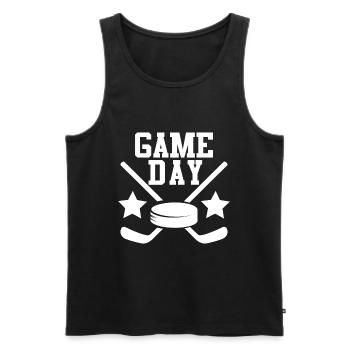 Ice Hockey Game Day - Men's Premium Organic Tank Top - black - Front - AI Model Male 178 light (178cm)