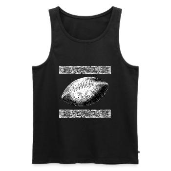 Football américain Peau de porc USA Sports - Débardeur bio Premium Homme - noir - Devant - AI Model Male 178 light (178cm)
