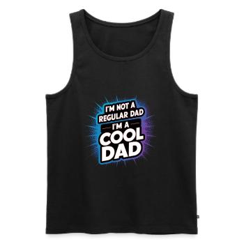 Cool Dad Saying Father's Day Best Dad - Men's Premium Organic Tank Top - black - Front - Michal (187cm)