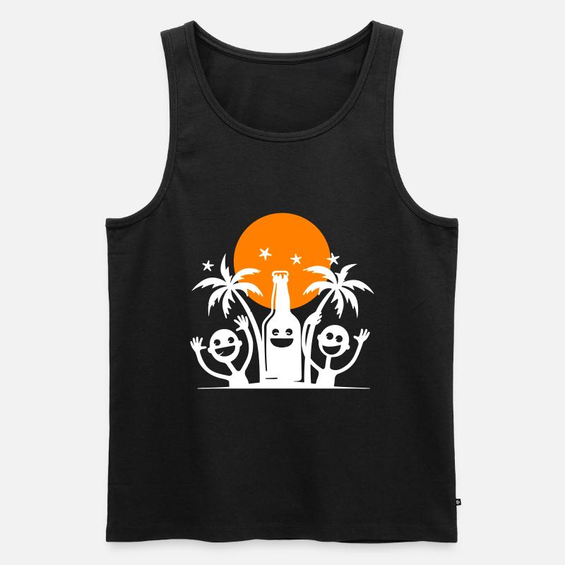 Palmen Party Team - Männer Premium Bio Tank Top - Schwarz