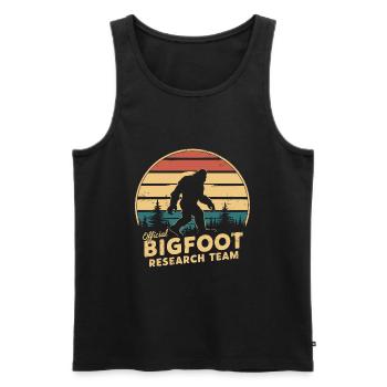 Équipe de recherche officielle Bigfoot Sasquatch Yeti - Débardeur bio Premium Homme - noir - Devant - AI Model Male 178 light (178cm)