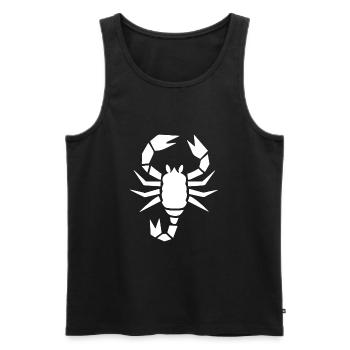 Abstract Scorpio Zodiac Animal Art - Men's Premium Organic Tank Top - black - Front - AI Model Male 178 light (178cm)