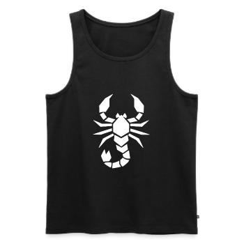 Abstract Scorpio Zodiac Animal Art - Men's Premium Organic Tank Top - black - Front - AI Model Male 178 light (178cm)