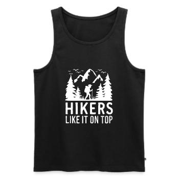 Randonneurs Amis de la nature Bergen Forest Outdoor - Débardeur bio Premium Homme - noir - Devant - Michal (187cm)