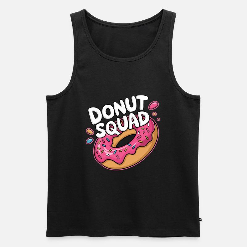 Donut Squad Donuts Doughnut - Männer Premium Bio Tank Top - Schwarz