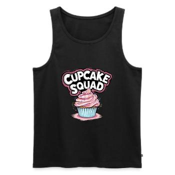 Cupcake Squad Cake Cupcake Muffin - Männer Premium Bio Tank Top - Schwarz - Vorne - AI Model Male 178 light (178cm)