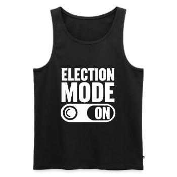 Election Mode On - Männer Premium Bio Tank Top - Schwarz - Vorne - AI Model Male 178 light (178cm)