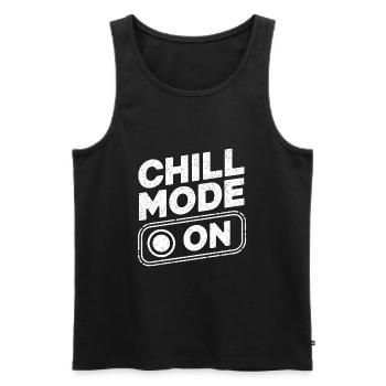 Chill Mode On Relax Relax - Men's Premium Organic Tank Top - black - Front - AI Model Male 178 light (178cm)