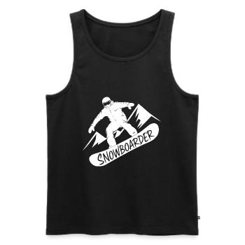 Snowboarders Snowboard Snowboard Sports d’hiver - Débardeur bio Premium Homme - noir - Devant - Michal (187cm)