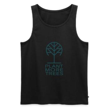 Plantez plus d’arbres Militant de la conservation - Débardeur bio Premium Homme - noir - Devant - Michal (187cm)