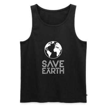 Militant écologiste Save our Earth Earth - Débardeur bio Premium Homme - noir - Devant - AI Model Male 178 light (178cm)