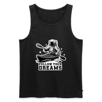 Kayak Astronaute Suivez vos rêves - Débardeur bio Premium Homme - noir - Devant - Michal (187cm)