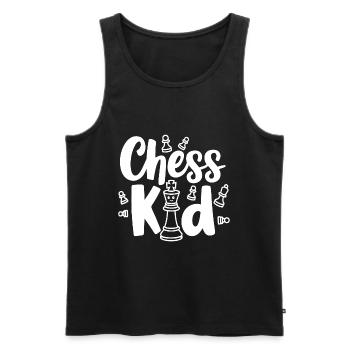 Chess Kid Chess Kids Dictons Citations - Débardeur bio Premium Homme - noir - Devant - AI Model Male 178 light (178cm)