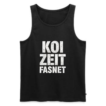 Koi Zeit Fasnet - Carnaval Carnaval - Débardeur bio Premium Homme - noir - Devant - AI Model Male 178 light (178cm)