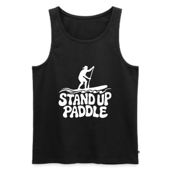 SUP Stand Up Paddle - Débardeur bio Premium Homme - noir - Devant - Michal (187cm)