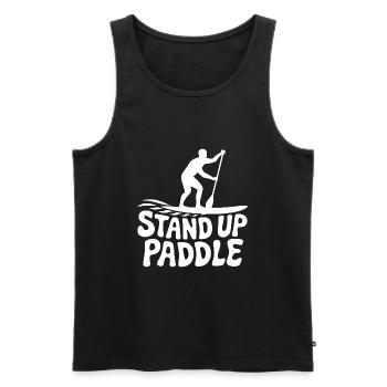 SUP Stand Up Paddle - Débardeur bio Premium Homme - noir - Devant - Michal (187cm)